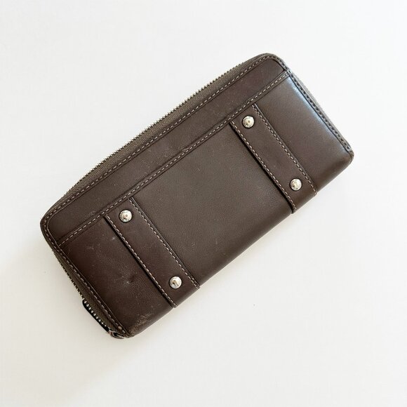 Coach - Brown Leather Wallet - Picture 2 of 4